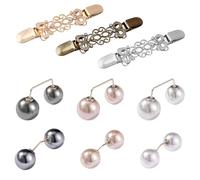 CVDYWDJIE 3 Bottoni Per Sciarpa Con Strass E 6 Bottoni Per Cardigan Con Perle, Bottoni Per Abiti Elei, Bottoni Decorativi Per Abiti, Bottoni Per Fissare Abiti, Accessori Per Abbigliamento