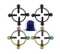 CVDYWDJIE 4 Anelli per Il Petto in Acciaio Inossidabile E 1 Custodia, Gioielli da Piercing, Gioielli in Stile Punk, Gioielli da Donna Personalizzati