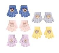 CVDYWDJIE 5 Paia Di Guanti Per Bambini In Stile Cartone Animato, Graziosi Guanti Di Peluche, Guanti Caldi Per Bambini, Guanti Da Bicicletta, Prodotti Per La Protezione Dal Freddo Invernale