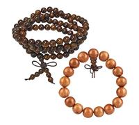 CVDYWDJIE Braccialetti con Perline di Legno da 2 Pezzi, Braccialetti con Perline Creativi, Unisex, Ornamenti Personalizzati A Mano in Legno, Decorazioni di Gioielli di Moda