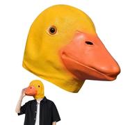 CVDYWDJIE Cappuccio con Testa D'Anatra da 1 Pezzo, Copertura per Maschera D'Anatra Gialla, Cappuccio in Morbido Lattice, Maschera per Animali Divertente, Decorazione per Oggetti di Scena per Feste