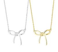 CVDYWDJIE Catene A Fiocco da 2 Pezzi, Collane Semplici E Versatili, Collane Elei, Accessori Moda, Gioielli da Donna