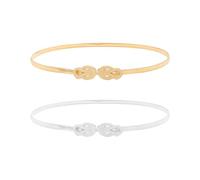 CVDYWDJIE Confezione da 2 Catene in Vita in Metallo, Catene in Vita alla Moda E Versatili, Catene in Vita Decorative per Abbigliamento, Catene in Vita Sottili per Donna, Argento