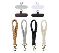 CVDYWDJIE Corde per Cellulare da 4 Pezzi E Distanziatori per Cellulare da 4 Pezzi, Cordini Intrecciati, Cordini Semplici per Cellulare, Corde da Polso per Cellulare, Accessori per Cellulare