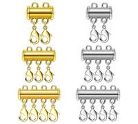 CVDYWDJIE Fibbie di Collegamento per Gioielli da 6 Pezzi, Fibbie Magnetiche per Gioielli, Accessori per Gioielli Fai-da-Te, Fibbie per Gioielli Multistrato, Creazione di Gioielli Artigianali