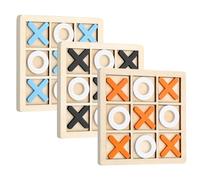 CVDYWDJIE Giocattolo Tris in 3 Pezzi, Giocattolo Scacchiera in Legno, Giocattolo Classico da Tavolo, Giochi Interattivi, Giocattoli Educativi per Bambini