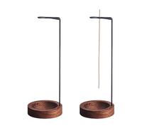 CVDYWDJIE Porta Bruciatore di Incenso Nero da 2 Pezzi, Decorazione Domestica, Semplici Ornamenti da Scrivania, Accessori per Incenso, Porta Bruciatore di Incenso per Interni Domestici