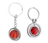 CVDYWDJIE Portachiavi da Basket da 2 Pezzi, Portachiavi Personalizzati Creativi, Portachiavi in Metallo per Ragazzi, Portachiavi, Piccoli Regali per Gli Appassionati di Basket