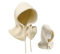 CVDYWDJIE Sciarpa E Cappello Integrati In 1 Pezzo, Cappello In Lana Con Protezione Per Le Orecchie, Cappello Semplice Lavorato A Maglia, Prodotti Termici Invernali, Cappello Invernale Da Donna