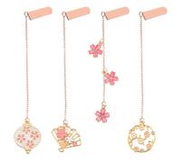 CVDYWDJIE Segnalibri Pendenti Floreali 4 Pezzi, Segnalibri In Metallo Retrò, Accessori Per La Lettura, Segnalibro Regalo