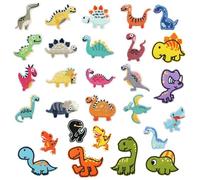 CVDYWDJIE Toppe per Dinosauri da 28 Pezzi, Toppe Ricamate per Cartoni Animati, Toppe per Bambini Carine, Toppe per Decorazione di Abbigliamento, Toppe per Riparazione di Abbigliamento
