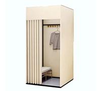 CVERTHAF Camerino Mobile, Struttura per camerino Portatile con Tenda e Gancio, camerino per Negozio di Abbigliamento, Boutique, Ufficio