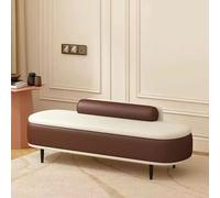 CVERTHAF Panca Portaoggetti Moderna in Pelle, Poggiapiedi Con Contenitore, Imbottita per Fine Letto, Divano, Pouf, Ingresso, Soggiorno, Sala Da Pranzo