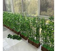 CVERTHAF Pannello per siepi Artificiali Finto Albero di bambù - Recinzione Privacy per Piante Artificiali Alta 1/1,2/1,5/1,8 m, divisori in plastica per Ufficio Domestico/Kit da Parete Verde (Colore: