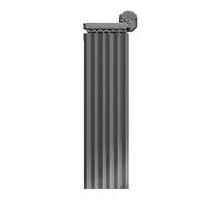 CVERTHAF Tenda da Doccia Pieghevole, Tenda angolare Impermeabile da Parete, Pannello divisorio per la Privacy con Angolo Regolabile a 360° per spogliatoio Vasca da Bagno (Grigio, 70-104 cm (200 cm))