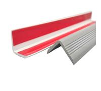 CVFOMBN Grigio,4×4×200 cm, Strisce Antiscivolo per Scale, Strisce di Protezione per Bordi autoadesive in PVC per Scale, Strisce Decorative a Forma di L per Scale, Adatte per Scale Interne.