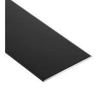 CVFOMBN Nero,6×130 cm, Soglia in Alluminio con Profilo Piatto per Porte Interne, Striscia di Transizione per soglia, Striscia di Transizione per Pavimento autoadesiva in Alluminio