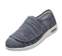 CVFOMBN Scarpe pianta Larga Uomo,Donne Uomini Scarpe Ortopediche diabetiche con Schiuma di Memoria Scarpe da Passeggio Regolabili.Dark Gray 42