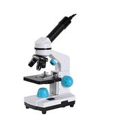 CVFRDD Microscopio Biologico HD con Zoom 2000x + 13 Accessori + Oculare Elettronico Laboratorio for Studenti Monoculare Laboratorio Didattico LED USB(Package 5)
