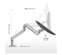 CVFRDD Supporto for monitor LED LCD da 17-32 pollici regolabile in altezza in alluminio Supporto da tavolo Flexi Supporto for monitor con puntone a gas(Silver Gray)
