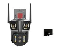 CVFRDD Telecamera IP 6K HD 16MP 10X Zoom Ibrido PTZ con tracciamento Automatico Esterna a Quattro obiettivi Tre telecamere di Sicurezza Sorveglianza 4K(6K Camera ADD 128G)