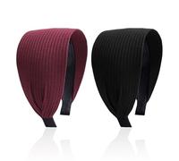 CVFRTT 2 Fasce Per Capelli A Tesa Larga, Fasce Larghe Per Donna, Accessori Per Capelli Da Donna, Adatte Per Balli E Feste