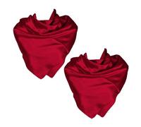 CVFRTT Foulard Rosso In 2 Pezzi, Sciarpa Di Seta Semplice E Alla Moda, Sciarpa Per Il Viso Da Donna, Sciarpa Quadrata Con Accessori Per Abiti