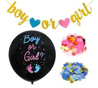 CVFRTT Palloncino per Rivelare Il Genere in 1 Pezzo, Bandiera per Ragazzo O Ragazza in 1 Pezzo, Ciondolo per Rivelare Il Genere del Bambino, Decorazione per Baby Shower