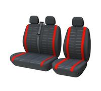 Cvgffs Coprisedili Auto Coprisedili Universali A Strisce 3D Adatti Alla Maggior Parte I Furgoni E Camion Coprisedili 2+1 Per Sedile Singolo Conducente(Blu)