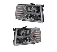 Cvgffs Fanale Anteriore Per Chevrolet Per Silverado 2007 2008 2009 2010 2011 2012 2013 2014 Senza Lampada 1 Coppia Di Fari Anteriori