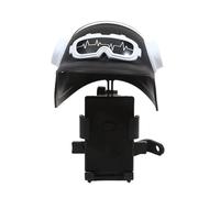 Cvgffs Porta Cellulare Motociclo 1 Pz Piccolo Casco Da Motociclista Supporto Per Cellulare Bicicletta Elettrica Parasole Impermeabile Navigazione Staffa di navigazione(Mirror black)