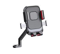 Cvgffs Porta Cellulare Motociclo Supporto Per Telefono Moto Bicicletta Clip Antiurto TelefonoNavigazione Moto Scooter Ciclismo Staffa di navigazione(Red rearview)