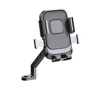 Cvgffs Porta Cellulare Motociclo Supporto Per Telefono Moto Bicicletta Clip Antiurto TelefonoNavigazione Moto Scooter Ciclismo Staffa di navigazione(Black rearview)