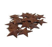 CVHOMEDECO Primitives Rusty Country Décor, piccola stella in metallo arrugginito, decorazione per la casa, 2-1/2 pollici, set da 24