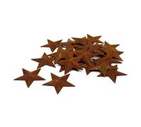 CVHOMEDECO Primitives Rusty Country Décor, piccola stella in metallo arrugginito per la casa, 2 pollici, set da 24