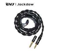 CVJ Jackdaw Cavo per cuffie in rame senza ossigeno Aggiornamento 1,25 m Lunghezza 3,5 mm più cavo di aggiornamento audio con spina da 4,4 mm