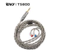 CVJ TS800 Cavo di aggiornamento audio HIFI Auricolari Cavo a otto fascette placcato argento per 2,5/3,5/4,4 mm