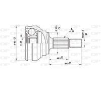 CVJ5021.10 OPEN PARTS Kit giunti, Semiasse per AUDI