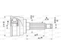 CVJ5112.10 OPEN PARTS Kit giunti, Semiasse per GEO,SUZUKI