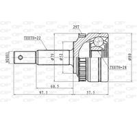 CVJ5114.10 OPEN PARTS Kit giunti, Semiasse per OPEL,VAUXHALL