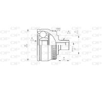 CVJ5233.10 OPEN PARTS Kit giunti, Semiasse per AUDI,SKODA,VW