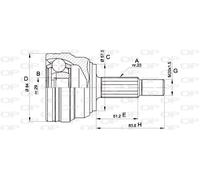 CVJ5313.10 OPEN PARTS Kit giunti, Semiasse per RENAULT