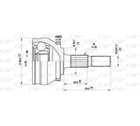 CVJ5355.10 OPEN PARTS Kit giunti, Semiasse per VOLVO