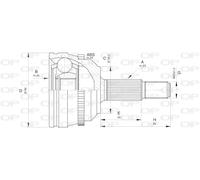 CVJ5441.10 OPEN PARTS Kit giunti, Semiasse per RENAULT
