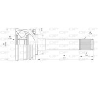 CVJ5560.10 OPEN PARTS Kit giunti, Semiasse per MITSUBISHI
