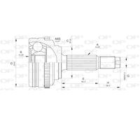 CVJ5617.10 OPEN PARTS Kit giunti, Semiasse per CHEVROLET,DAEWOO