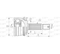 CVJ5689.10 OPEN PARTS Kit giunti, Semiasse per HYUNDAI