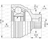 CVJ5785.10 OPEN PARTS Kit giunti, Semiasse per AUDI,MAZDA