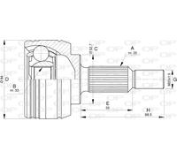 CVJ5794.10 OPEN PARTS Kit giunti, Semiasse per DACIA,RENAULT