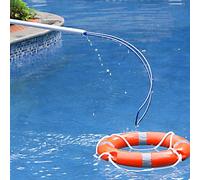 CVJdfhRE Gancio di Sicurezza salvavita Emergenza Regolabile da 3 m, 5 e 7, Gancio in Alluminio for Piscina con Asta prolunga, for Vittime annegamento(7m/23ft Pole+Life Hook)